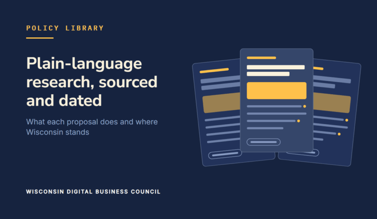 Three research entries fanned on navy, each with a gold bottom-line panel and footnote markers.